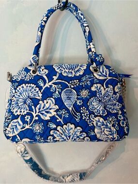Vera Bradley CHAIN BAG Handbag Purse in BLUE LAGOON boho floral NWT MSRP $78